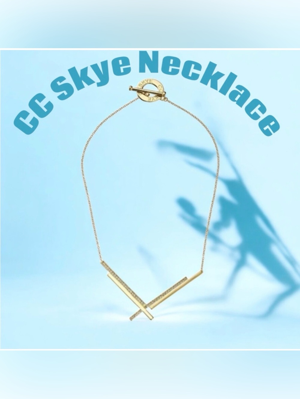 CC Skye Moon Gold Beam Necklace NWT